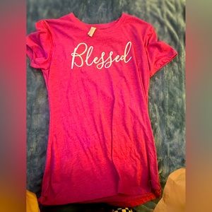 Fitted shirt. Large. Blessed.